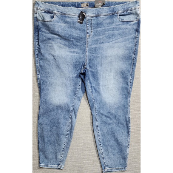 torrid Denim - Torrid Lean Jean High Rise Pull On Super Skinny Leggings Light Wash 6S Plus Size